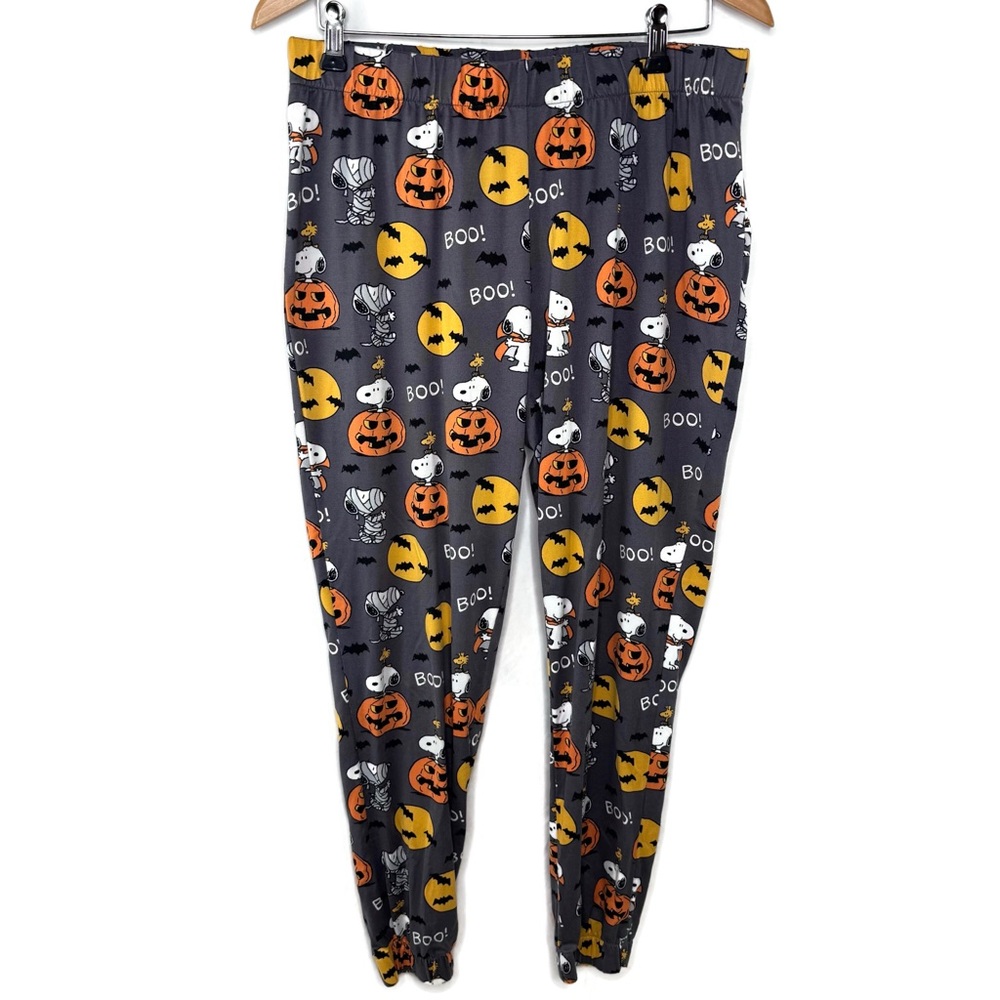 Peanuts Halloween Pajama Pants - Gray and Orange
